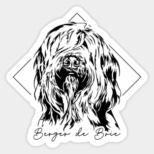 Berger de Brie dog Portrait Sticker